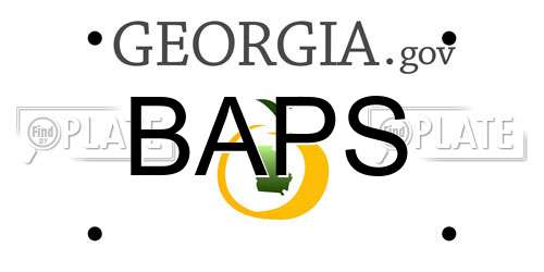 BAPS Georgia License Plate