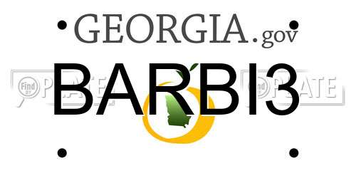BARBI3 Georgia License Plate