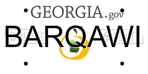 BARQAWI Georgia License Plate