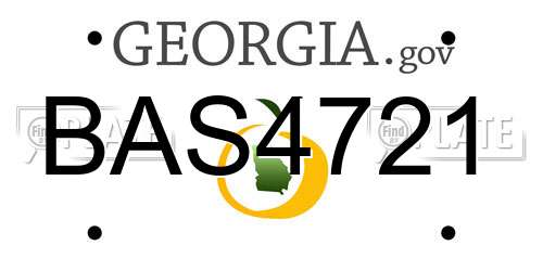 BAS4721 Georgia License Plate
