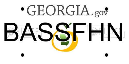 BASSFHN Georgia License Plate