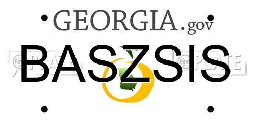 BASZSIS Georgia License Plate