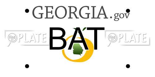 BAT Georgia License Plate