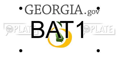 BAT1 Georgia License Plate