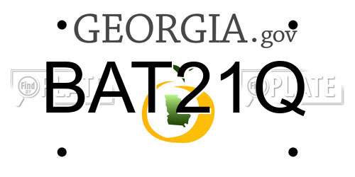 BAT21Q Georgia License Plate