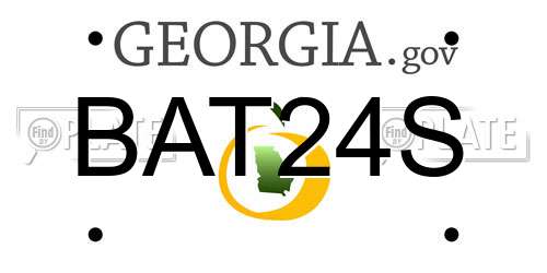 BAT24S Georgia License Plate