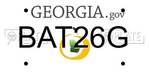 BAT26G Georgia License Plate