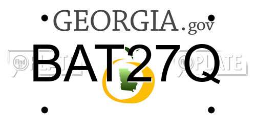 BAT27Q Georgia License Plate