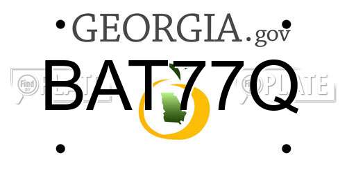 BAT77Q Georgia License Plate