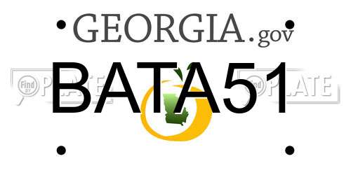 BATA51 Georgia License Plate