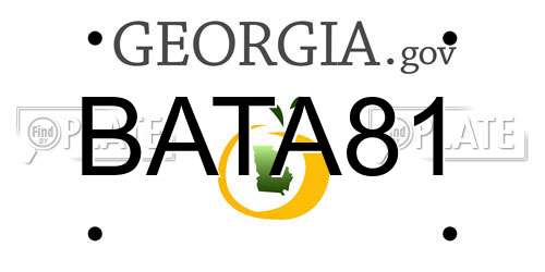 BATA81 Georgia License Plate