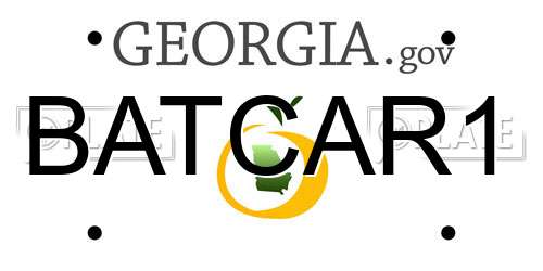 BATCAR1 Georgia License Plate