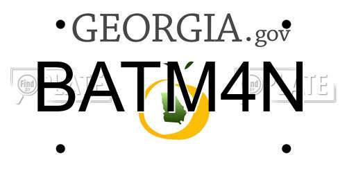 BATM4N Georgia License Plate