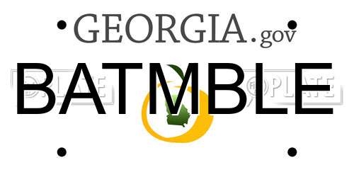 BATMBLE Georgia License Plate