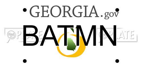 BATMN Georgia License Plate