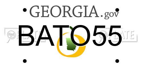 BATO55 Georgia License Plate