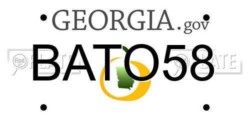 BATO58 Georgia License Plate