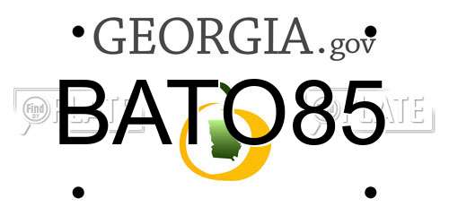 BATO85 Georgia License Plate