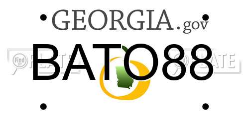 BATO88 Georgia License Plate