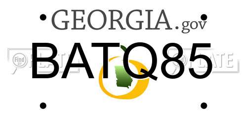 BATQ85 Georgia License Plate