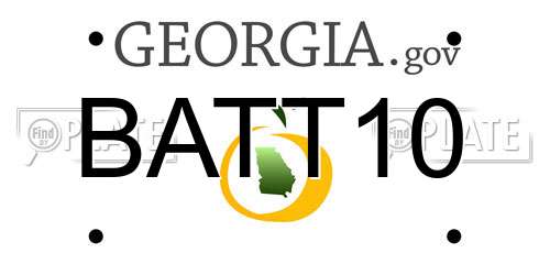 BATT10 Georgia License Plate