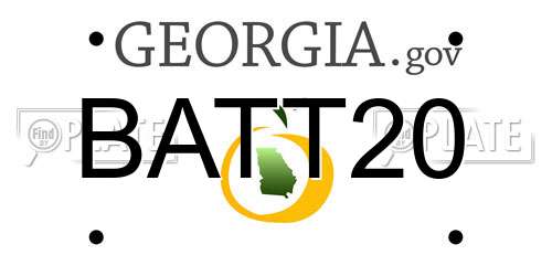 BATT20 Georgia License Plate