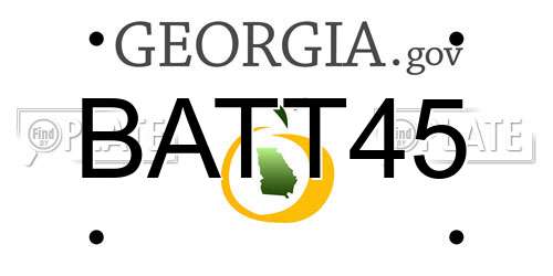 BATT45 Georgia License Plate