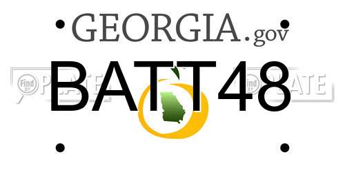 BATT48 Georgia License Plate