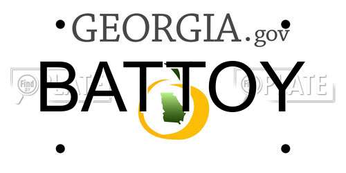 BATTOY Georgia License Plate