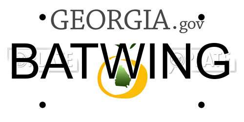 BATWING Georgia License Plate