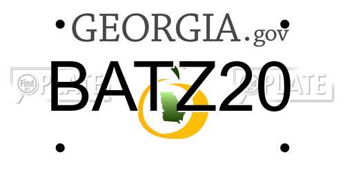 BATZ20 Georgia License Plate