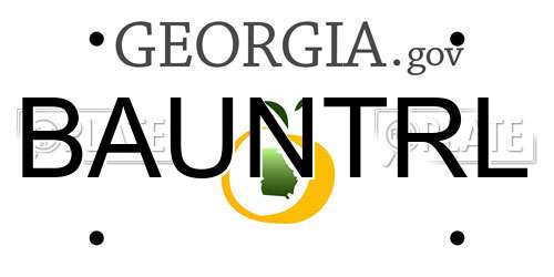 BAUNTRL Georgia License Plate