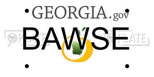BAWSE Georgia License Plate