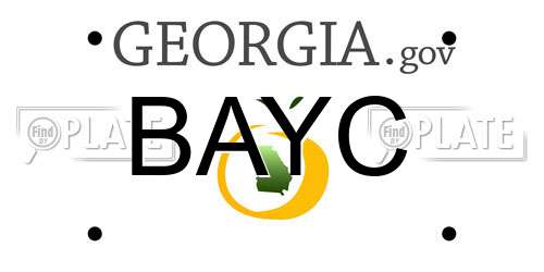 BAYC Georgia License Plate