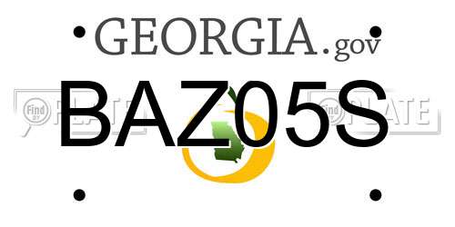 BAZ05S Georgia License Plate
