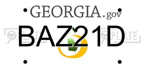 BAZ21D Georgia License Plate