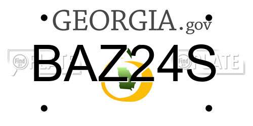 BAZ24S Georgia License Plate