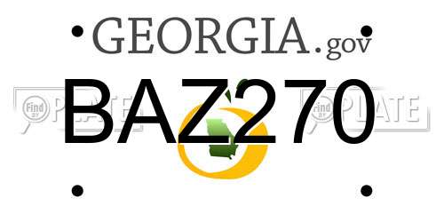 BAZ270 Georgia License Plate