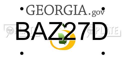 BAZ27D Georgia License Plate