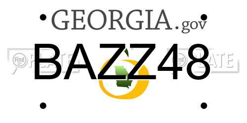 BAZZ48 Georgia License Plate