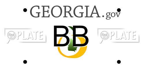 BB Georgia License Plate