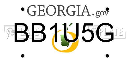 BB1U5G Georgia License Plate