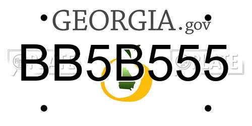 BB5B555 Georgia License Plate