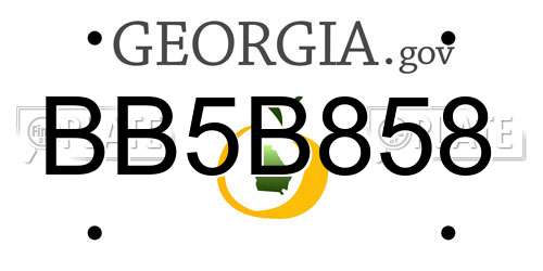 BB5B858 Georgia License Plate