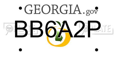 BB6A2P Georgia License Plate