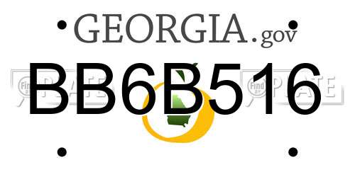 BB6B516 Georgia License Plate