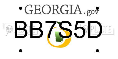BB7S5D Georgia License Plate