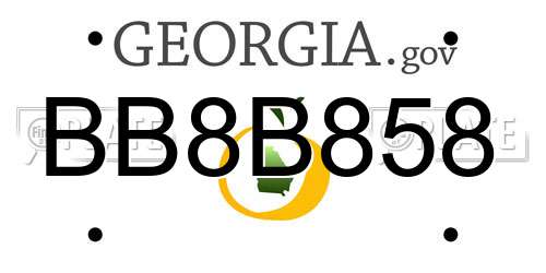 BB8B858 Georgia License Plate