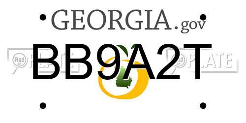 BB9A2T Georgia License Plate