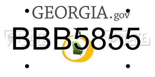 BBB5855 Georgia License Plate